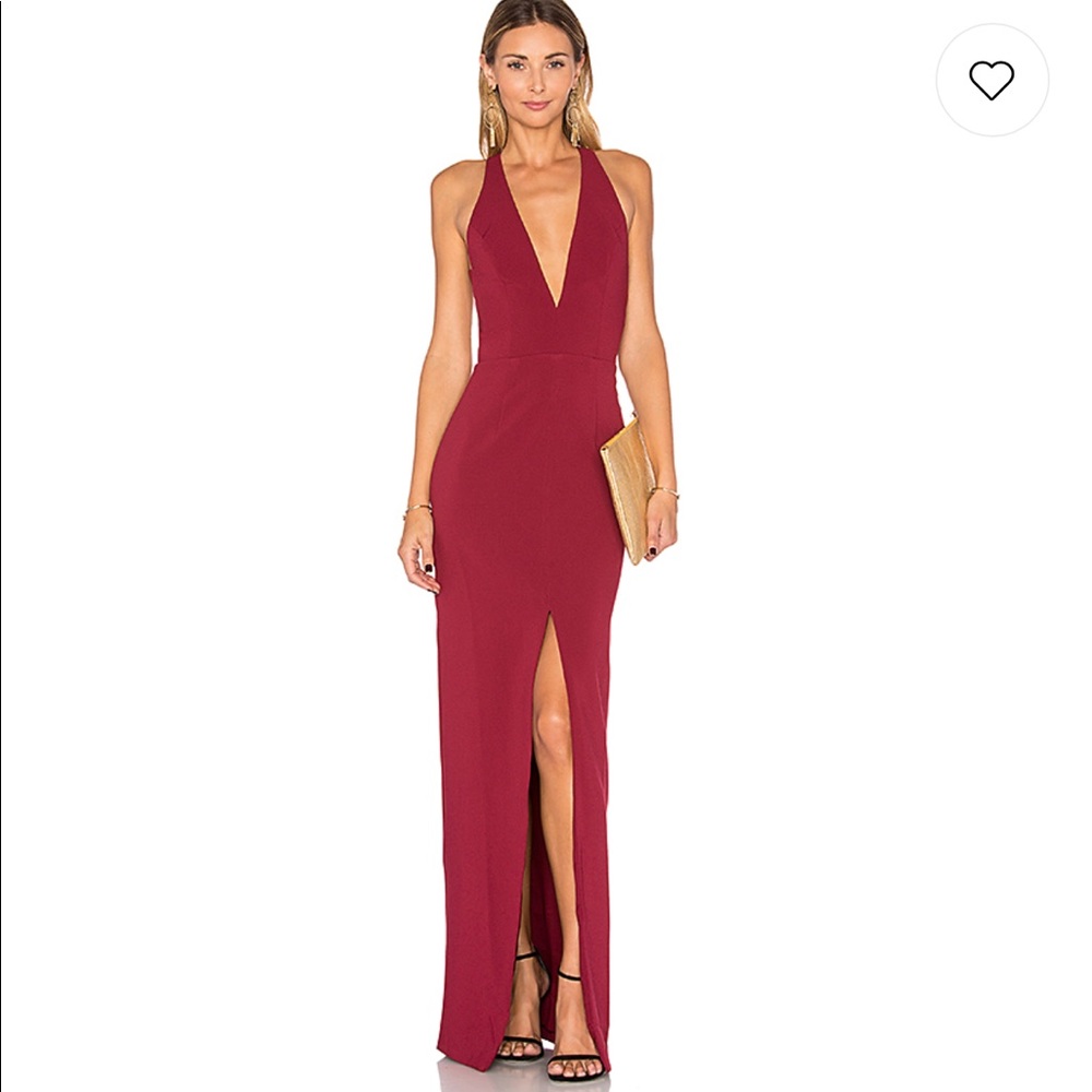 X REVOLVE ARIES MAXI Burgundy/Red Formal Dress!
